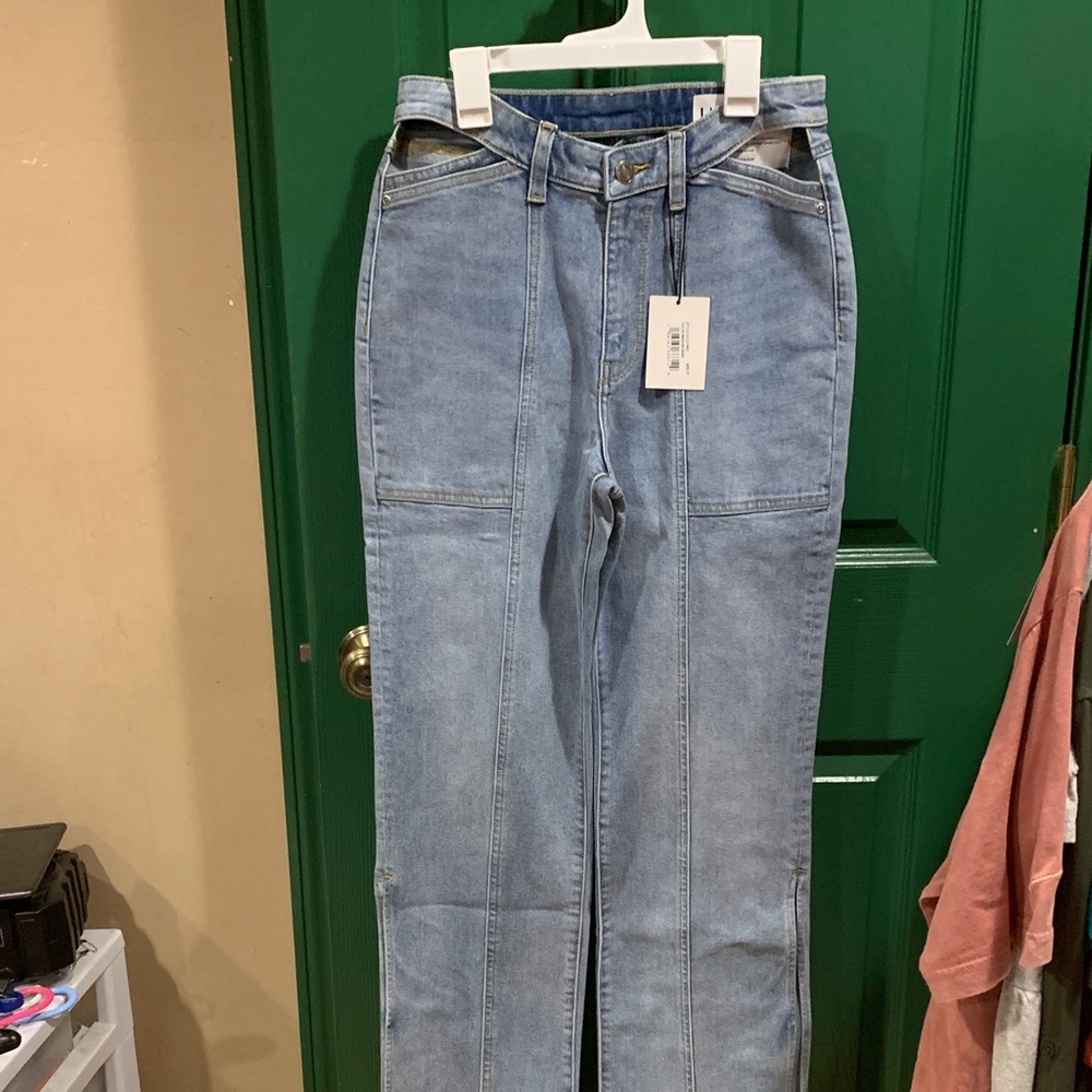 Stylish High Rise Blue Jeans
